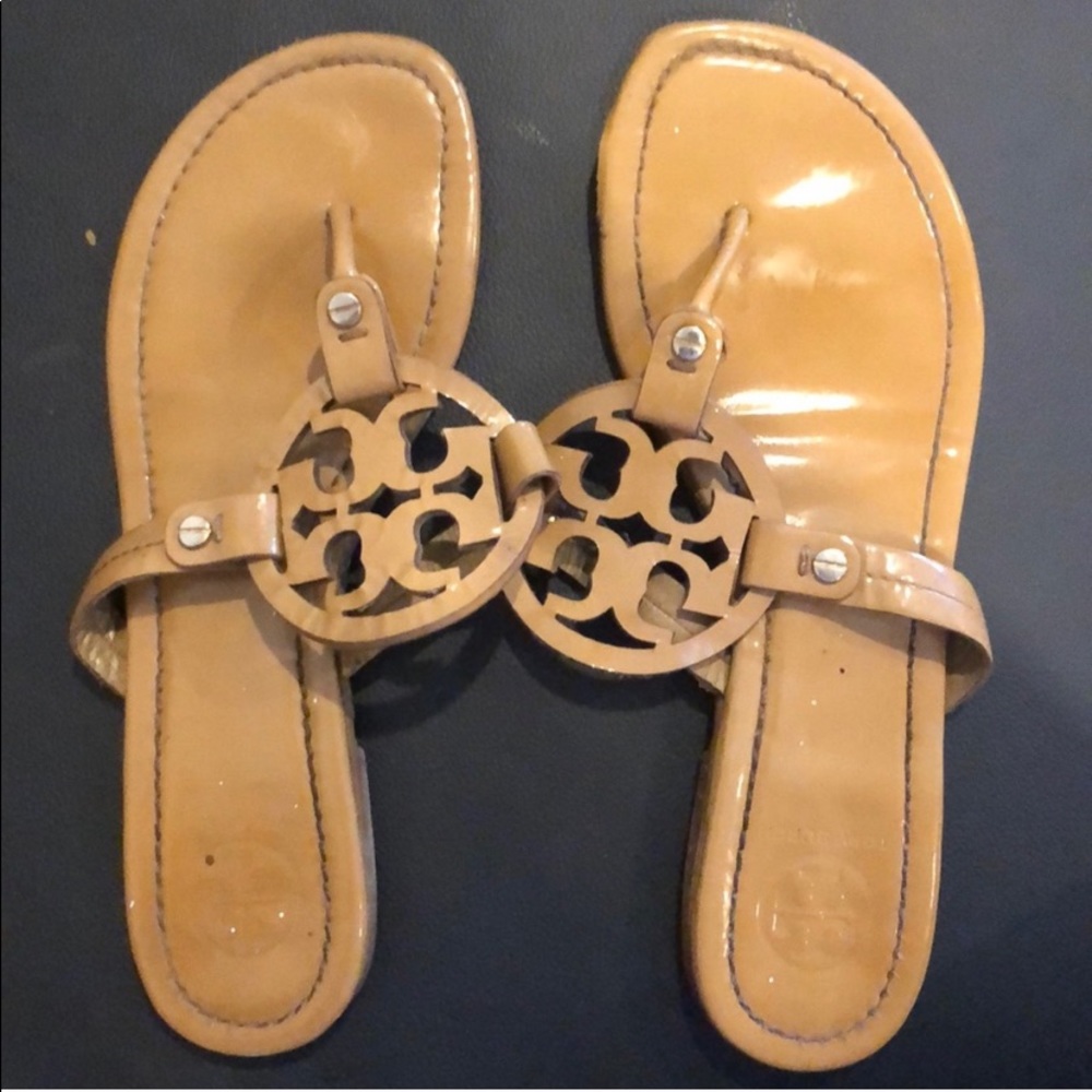 Nude Patent Leather Tory Burch Millers